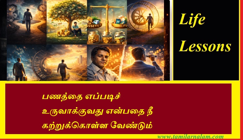 பணத்தை எப்படிச் உருவாக்குவது என்பதை நீ கற்றுக்கொள்ள வேண்டும். | You need to learn how to make money.
