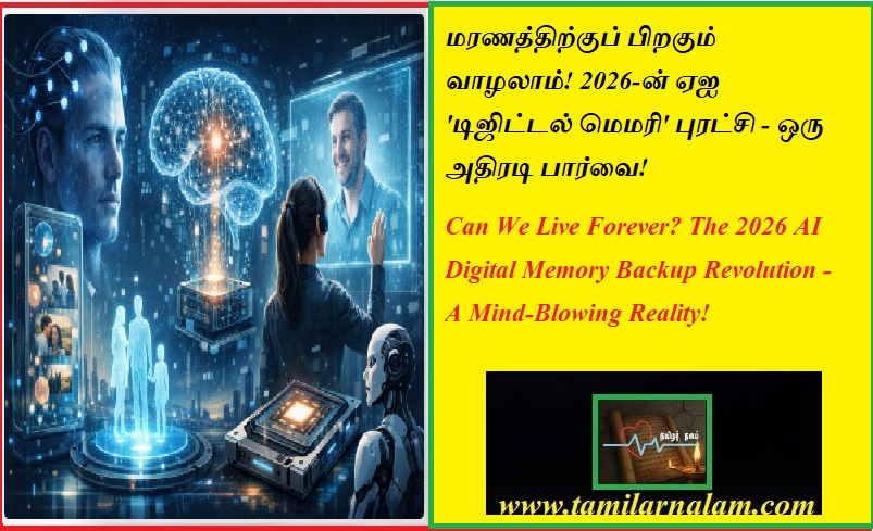 மரணத்திற்குப் பிறகும் வாழலாம்! 2026-ன் ஏஐ 'டிஜிட்டல் மெமரி' புரட்சி - ஒரு அதிரடி பார்வை! | Can We Live Forever? The 2026 AI Digital Memory Backup Revolution - A Mind-Blowing Reality!