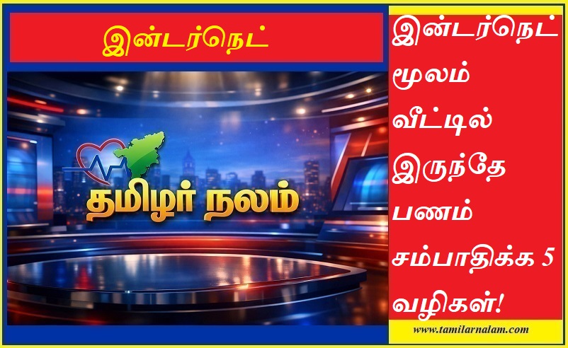 இன்டர்நெட் மூலம் வீட்டில் இருந்தே பணம் சம்பாதிக்க 5 வழிகள்! 2026 சிறந்த டிப்ஸ் | தமிழர் நலம் | 5 Ways to Earn Money Online from Home! Best Tips 2026 | Tamilarnalam