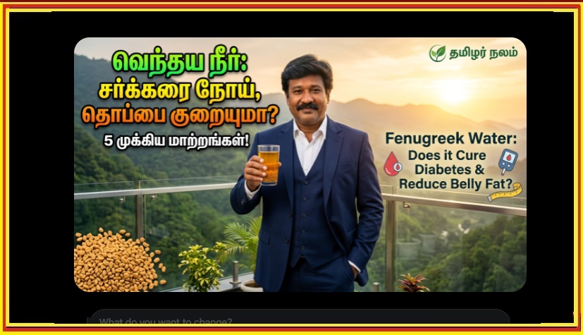 வெந்தயத் தண்ணீர்: சர்க்கரை நோய் மற்றும் தொப்பையை குறைக்க இது ஒரு வரப்பிரசாதமா? 5 அதிரடி மாற்றங்கள்! | Fenugreek Water Benefits: Does it Cure Diabetes and Reduce Belly Fat? 2026 Health Guide.