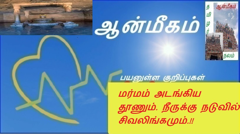 மர்மம் அடங்கிய தூணும். நீருக்கு நடுவில் சிவலிங்கமும்.!! | A pillar of mystery. Shiva lingam in the middle of the water.!!