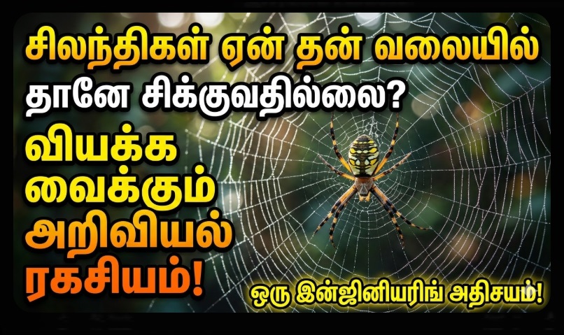சிலந்திகள் ஏன் தன் வலையில் தானே சிக்குவதில்லை? இதோ வியக்க வைக்கும் அறிவியல் ரகசியம்! | Why Spiders Don't Get Stuck in Their Own Webs Tamil