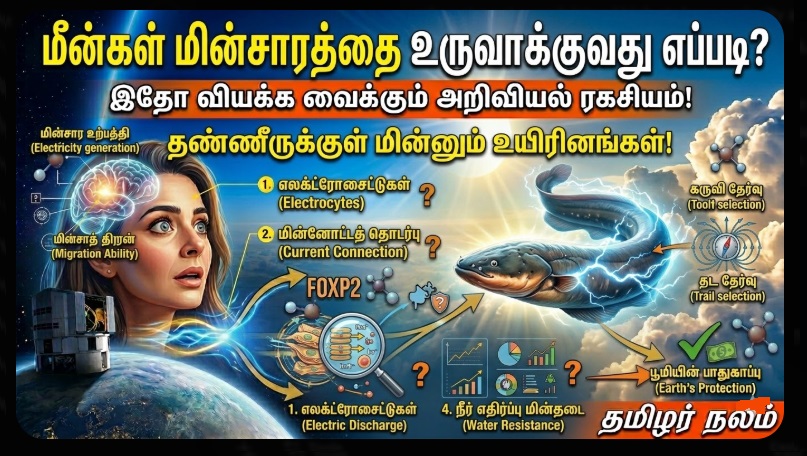 சில வகை மீன்கள் மின்சாரத்தை உருவாக்குவது எப்படி? இதோ வியக்க வைக்கும் அறிவியல் ரகசியம்! | How Electric Fish Generate Electricity Tamil