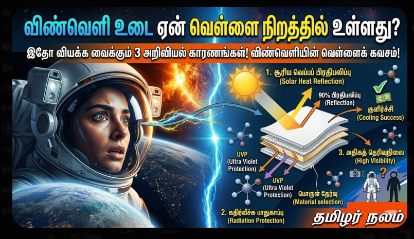 விண்வெளி வீரர்களின் உடை ஏன் வெள்ளை நிறத்தில் இருக்கிறது? இதோ வியக்க வைக்கும் 3 காரணங்கள்! | Why Space Suits are White Tamil