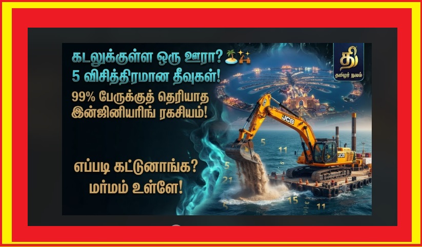 மனிதனால் உருவாக்கப்பட்ட 5 செயற்கைத் தீவுகள்! | 5 Most Amazing Artificial Islands Tamil | 5 Most Incredible Man-Made Islands! From Dubai to Japan: The Secrets Hidden Beneath the Sea