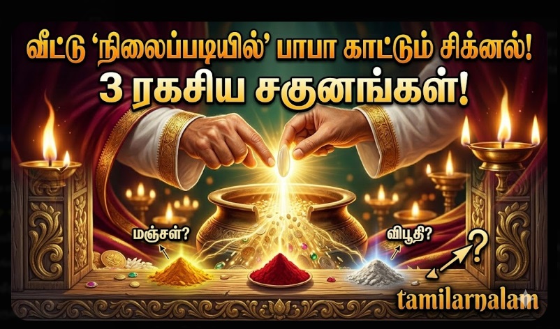 உன் வீட்டு நிலைப்படியில் பாபா காட்டும் சிக்னல்: 3 ரகசிய சகுனங்கள்! | Signs of Shirdi Sai Baba's Entry on Your Doorstep: 3 Secret Omens