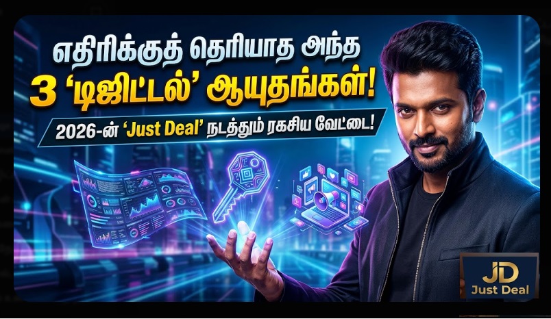 உங்கள் எதிரிக்குத் தெரியாத அந்த 3 'டிஜிட்டல்' ஆயுதங்கள்! 2026-ன் 'Just Deal' நடத்தும் ரகசிய வேட்டை! | The 3 Digital Weapons Your Competitor Doesn't Know | Just Deal's 2026 Strategy | Tamilarnalam