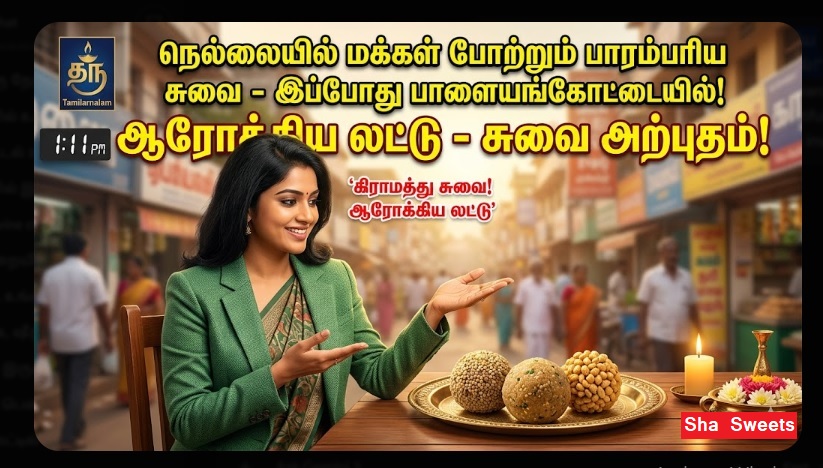 ஷா ஸ்வீட்ஸ் பாளையங்கோட்டை | திருநெல்வேலியின் பாரம்பரிய சிறுதானிய லட்டுகள் | Sha Sweets Palayamkottai | Authentic Millet Laddoos & Traditional Sweets in Tirunelveli