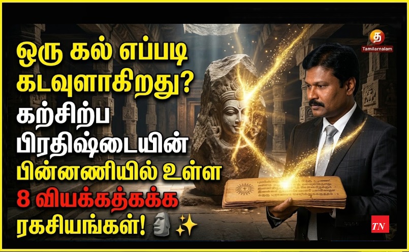 ஒரு கல் எப்படி கடவுளாகிறது? கற்சிற்ப பிரதிஷ்டையின் பின்னணியில் உள்ள 8 வியக்கத்தக்க ரகசியங்கள்! 🗿✨ | How Does a Stone Statue Become a God? 8 Spiritual & Scientific Secrets of Idol Consecration - Tamilarnalam