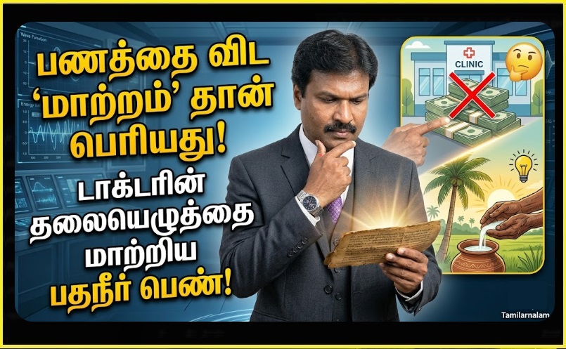ஒரு ஏழைப் பெண்ணின் பதநீர் பாடம்! பாலி கிளினிக் டாக்டரின் மனசாட்சியை உலுக்கிய குட்டிக்கதை - தமிழர் நலம் | ​A Lesson from the Needy! The Short Story That Shook a Doctor's Conscience!