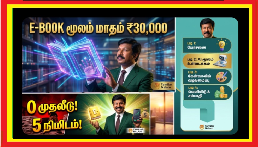 AI மாயம்: 5 நிமிடத்தில் ஒரு முழுமையான மின்-புத்தகம்! உங்கள் அறிவை வருமானமாக மாற்றுவது எப்படி? | How to Create a Complete E-Book in 5 Minutes Using AI? - A Step-by-Step Guide for Students.