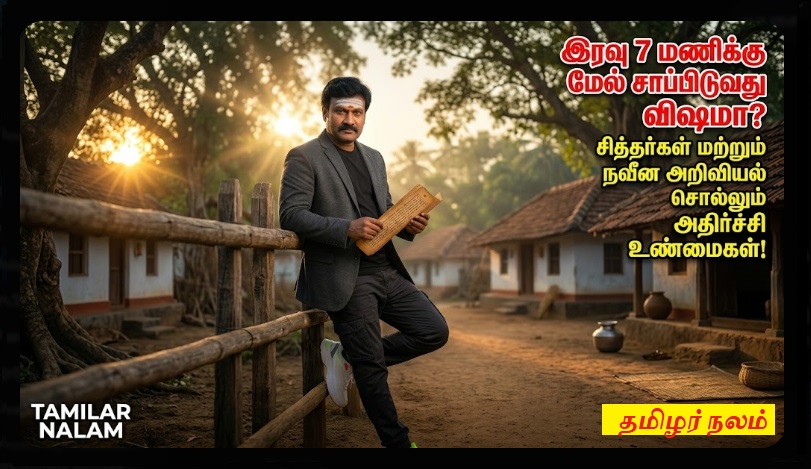 🥗 இரவு 7 மணிக்கு மேல் சாப்பிடுவது விஷமா? சித்தர்கள் மற்றும் நவீன அறிவியல் சொல்லும் அதிர்ச்சி உண்மைகள்!  | Is Eating After 7 PM Toxic? Shocking Truths from Ancient Siddhars and Modern Science | The Science of Early Dinner