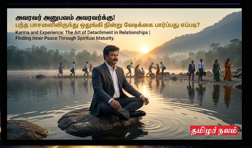 🧘 அவரவர் அனுபவம் அவரவர்க்கு! பந்த பாசங்களிலிருந்து ஒதுங்கி நின்று வேடிக்கை பார்ப்பது எப்படி? மனப்பக்குவத்தின் உச்சகட்ட ரகசியம்! | Karma and Experience: The Art of Detachment in Relationships | Finding Inner Peace Through Spiritual Maturity.