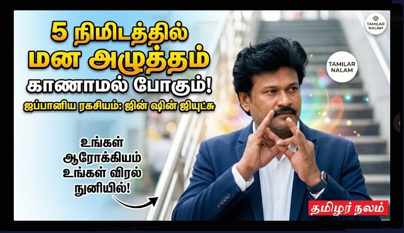 மன அழுத்தத்தை 5 நிமிடத்தில் குறைக்கும் ஜப்பானிய 'ஜின் ஷின் ஜியுட்சு' முறை! | Reduce Stress in 5 Minutes - The Japanese Jin Shin Jyutsu Method!