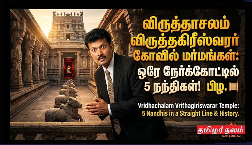 விருத்தாசலம் விருத்தகிரீஸ்வரர் கோவில் மர்மங்கள்: ஒரே நேர்க்கோட்டில் 5 நந்திகள்! | Vridhachalam Vridhagiriswarar Temple: 5 Nandhis in a Straight Line & History