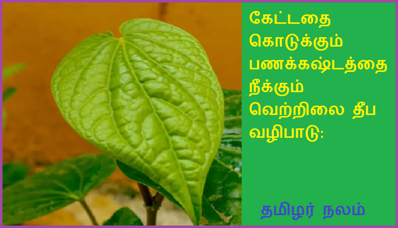 கேட்டதை கொடுக்கும் பணக்கஷ்டத்தை நீக்கும் வெற்றிலை தீப வழிபாடு: | Betel nut worship for removing money problems giving what is asked: