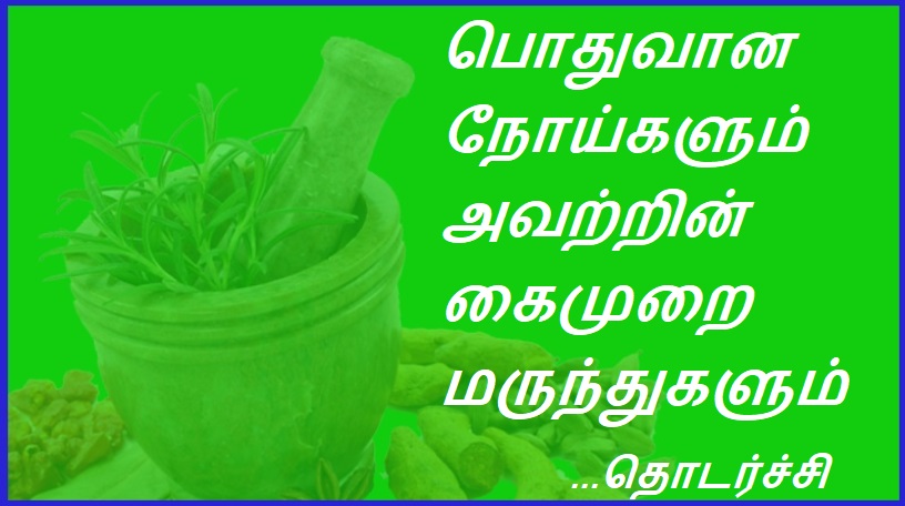 பொதுவான நோய்களும் அவற்றின் கைமுறை மருந்துகளும் - தொடர்ச்சி | Common Diseases and their Manual Remedies – Contd