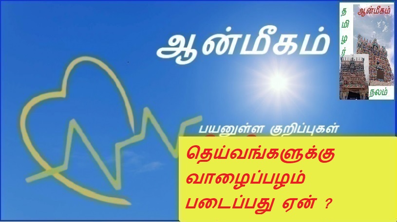 தெய்வங்களுக்கு வாழைப்பழம் படைப்பது ஏன் ? | Why create bananas for gods?
