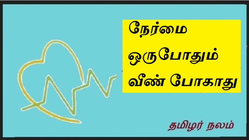 நேர்மை ஒருபோதும் வீண் போகாது