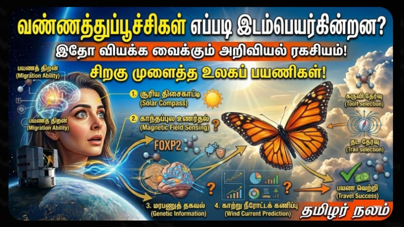 வண்ணத்துப்பூச்சிகள் எப்படி இடம்பெயர்கின்றன? இதோ வியக்க வைக்கும் அறிவியல் ரகசியம்!