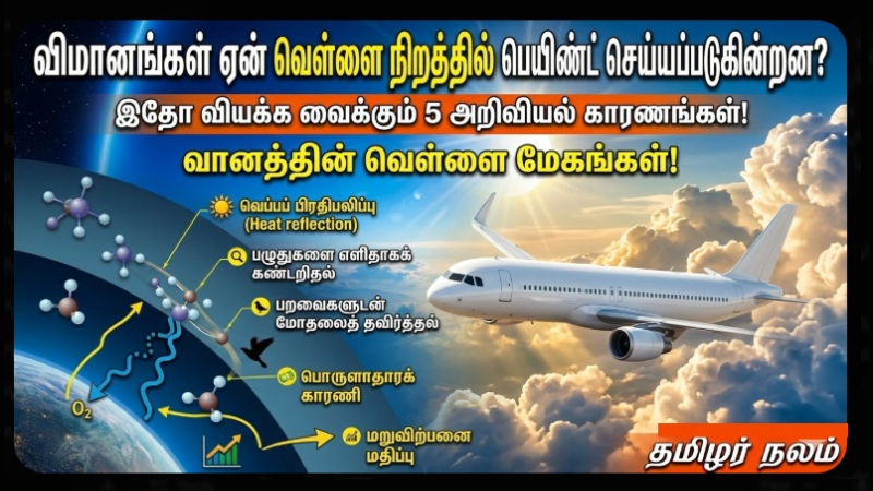 விமானங்கள் ஏன் வெள்ளை நிறத்தில் பெயிண்ட் செய்யப்படுகின்றன? இதோ வியக்க வைக்கும் 5 காரணங்கள்!