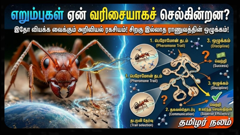 எறும்புகள் ஏன் வரிசையாகச் செல்கின்றன? இதோ வியக்க வைக்கும் அறிவியல் ரகசியம்! 