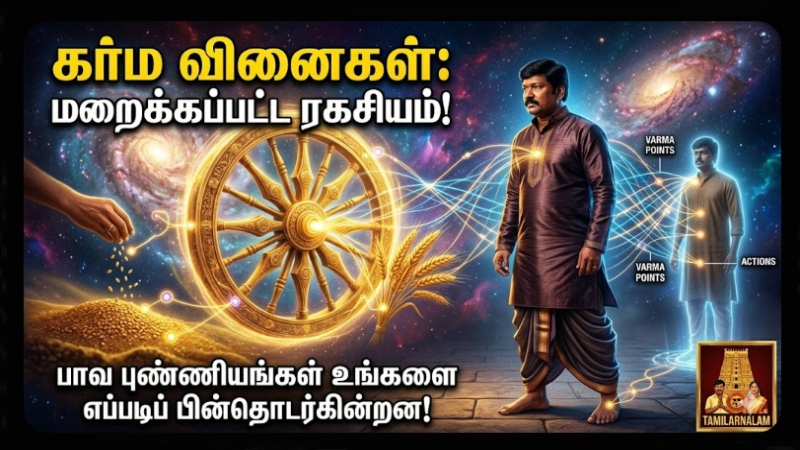 🎡 கர்ம வினைகள்: நாம் செய்யும் பாவ புண்ணியங்கள் நம்மை எப்படித் தொடர்கின்றன? (தப்பிக்க முடியுமா?)