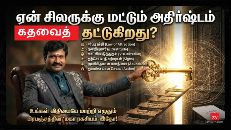 ஏன் சிலருக்கு மட்டும் அதிர்ஷ்டம் அடிக்கிறது? பிரபஞ்ச விதியை மாற்றும் ரகசியம்! | தமிழர்நலம் | Why Are Some People Lucky? The Secret of Law of Attraction in Tamil | Tamilar Nalam