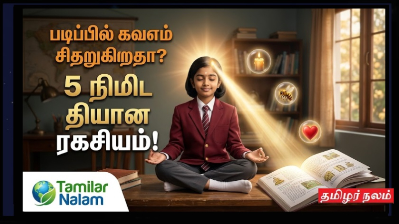 ​மாணவர்களின் படிப்பில் கவனம் சிதறாமல் இருக்கச் செய்ய வேண்டிய 5 எளிய தியானப் பயிற்சிகள்! | 5 Simple Meditation Exercises to Help Students Stay Focused on Their Studies!