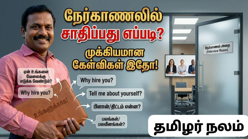  ​நேர்காணலில் (Interview) கேட்கப்படும் முக்கியமான கேள்விகள் - வெற்றிக்கான சூத்திரங்கள்!