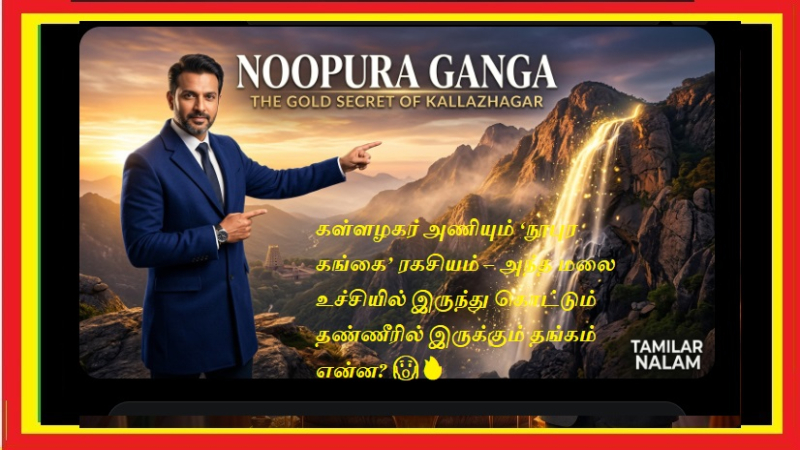 கள்ளழகர் அணியும் ‘நூபுர கங்கை’ ரகசியம் – அந்த மலை உச்சியில் இருந்து கொட்டும் தண்ணீரில் இருக்கும் தங்கம் என்ன? 😱🔥