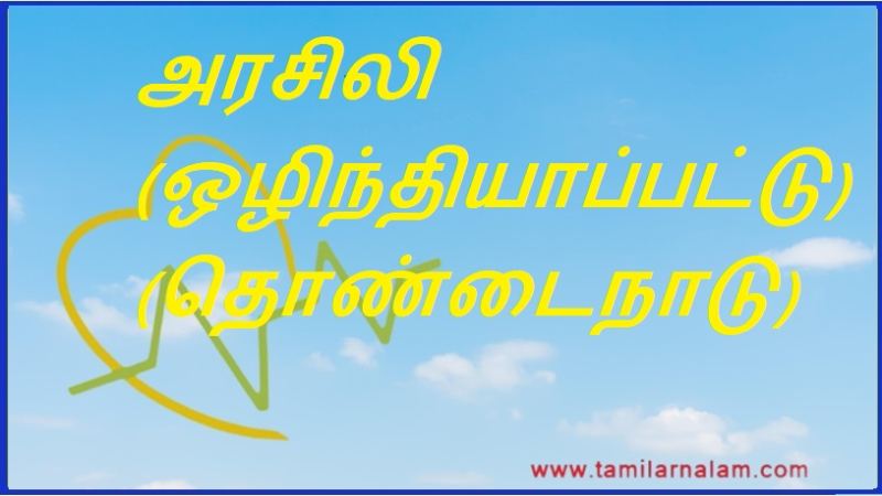 அரசிலி (ஒழிந்தியாப்பட்டு) (தொண்டைநாடு) | Arsili (Ochindiapattu) (Tondainadu)