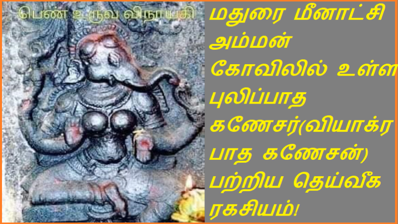 மதுரை மீனாட்சி அம்மன் கோவிலில் உள்ள புலிப்பாத கணேசர்(வியாக்ரபாத கணேசன்)பற்றிய தெய்வீக ரகசியம்