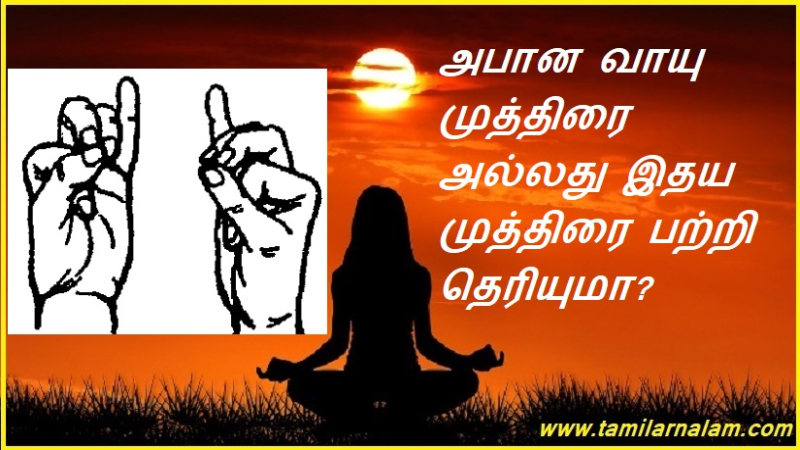 அபான வாயு முத்திரை அல்லது இதய முத்திரை பற்றி தெரியுமா?